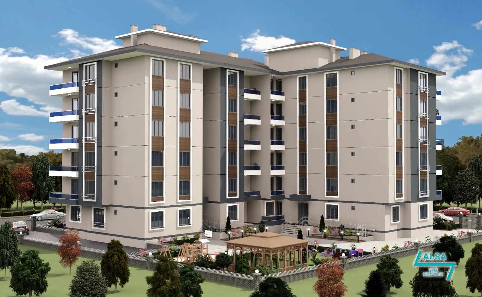 Batı Park Evleri render, çevre düzeni