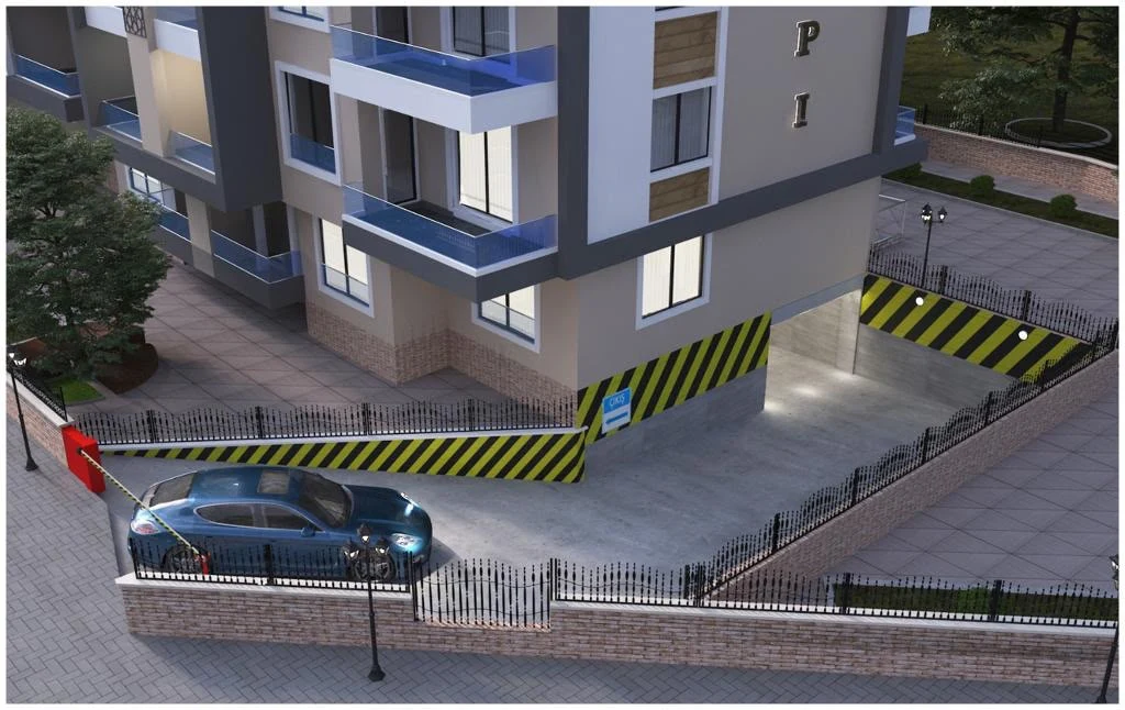 Doğu Park Evleri · Giriş ve otopark · Render
