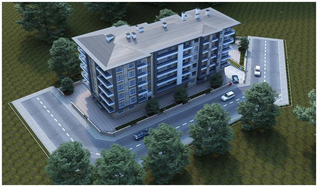 Doğu Park Evleri · Vaziyet görünümü · Render